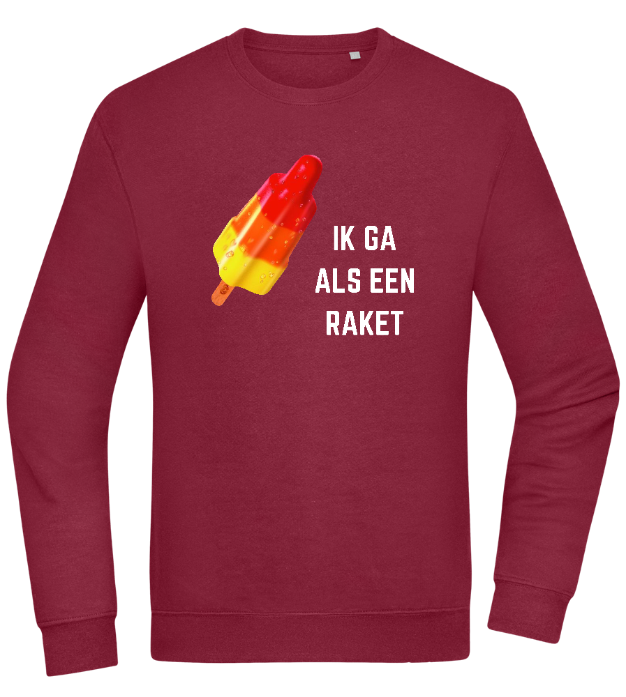 Ik Ga Als Een Raket Design - Comfort Essential Unisex Sweater_BORDEAUX_front