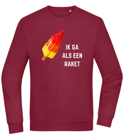 Ik Ga Als Een Raket Design - Comfort Essential Unisex Sweater_BORDEAUX_front