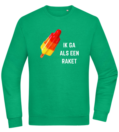 Ik Ga Als Een Raket Design - Comfort Essential Unisex Sweater_MEADOW GREEN_front