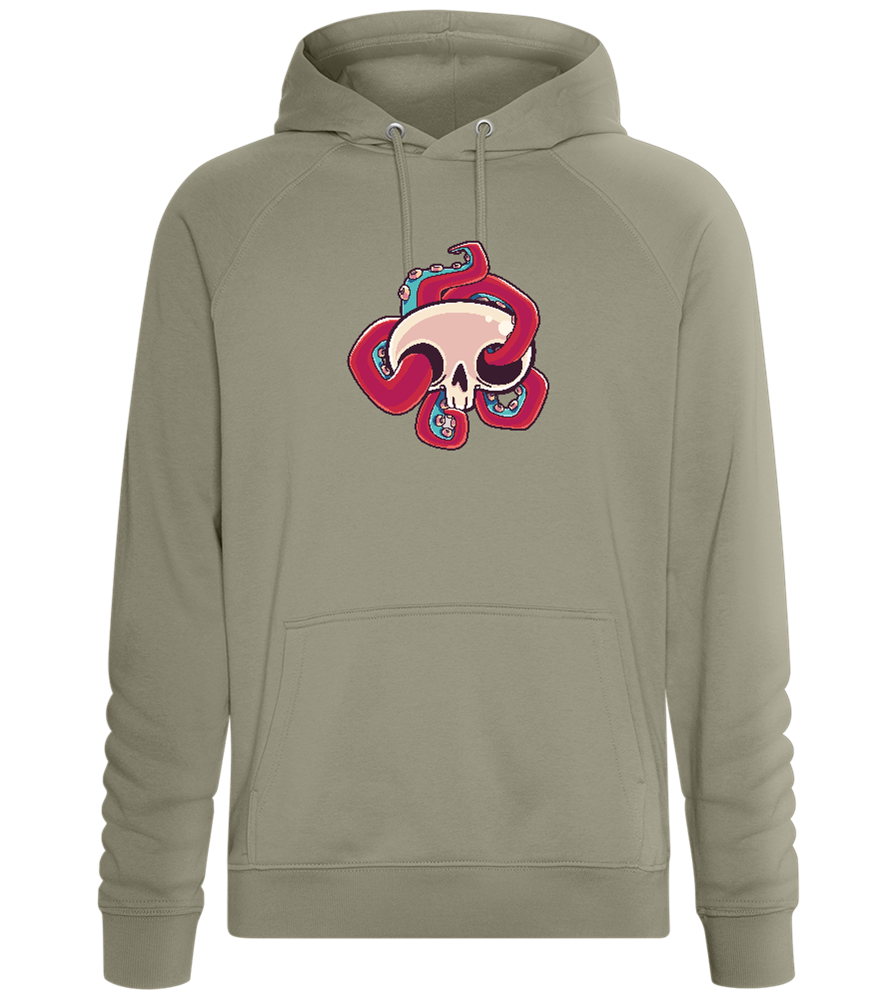 Squid Skull Design - Comfort unisex hoodie_KHAKI_front