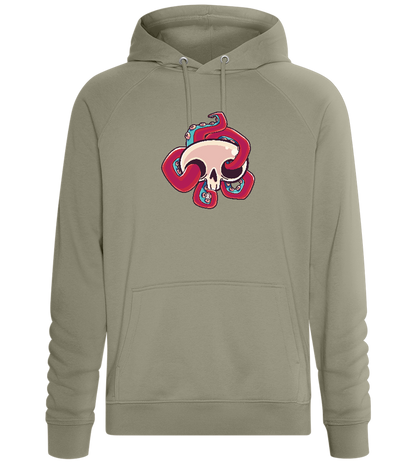 Squid Skull Design - Comfort unisex hoodie_KHAKI_front