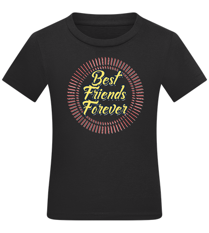 Best Friends Forever Design - Comfort kids fitted t-shirt_DEEP BLACK_front