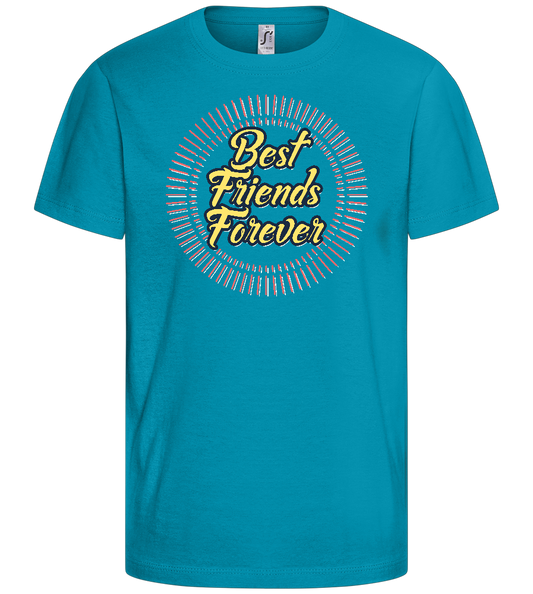 Best Friends Forever Design - Comfort kids fitted t-shirt_TURQUOISE_front