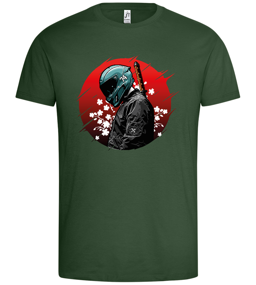 Red Samurai Design - Premium men's t-shirt_GREEN BOTTLE_front