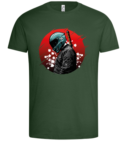 Red Samurai Design - Premium men's t-shirt_GREEN BOTTLE_front