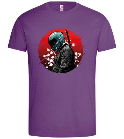 Red Samurai Design - Premium men's t-shirt_LIGHT PURPLE_front