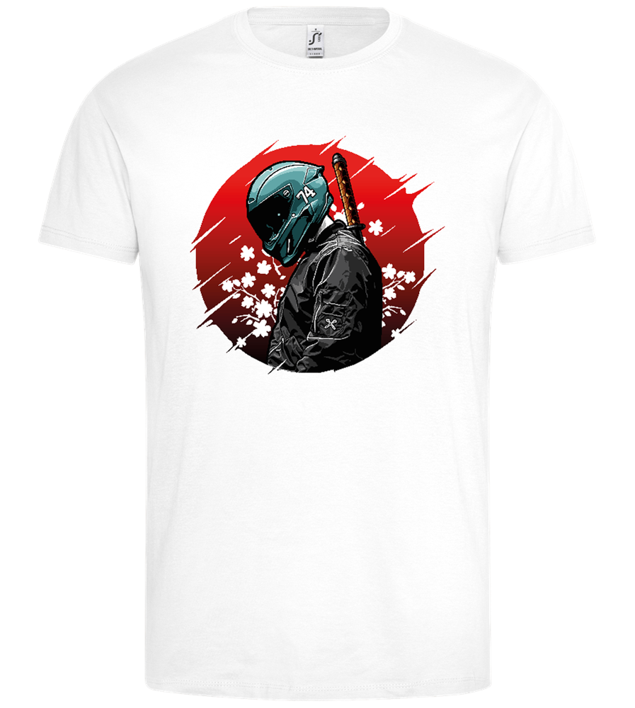 Red Samurai Design - Premium men's t-shirt_WHITE_front