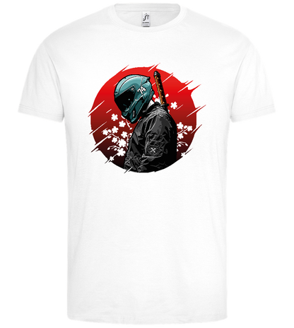 Red Samurai Design - Premium men's t-shirt_WHITE_front