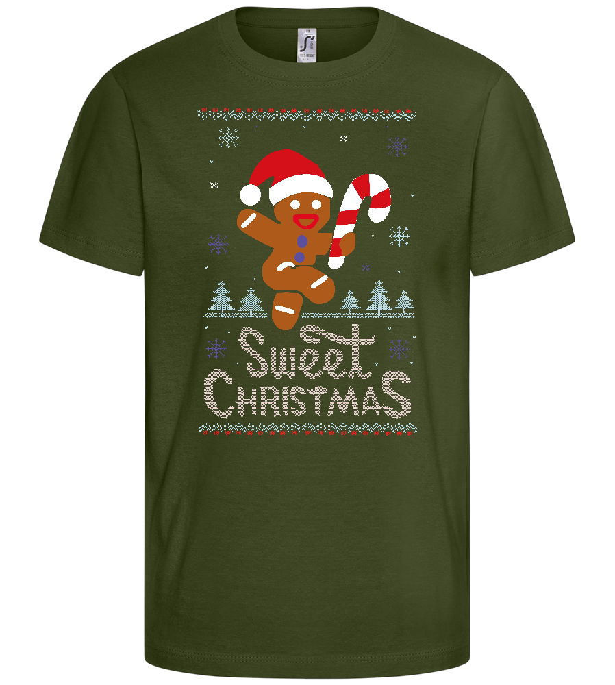 Gingerbread Man Design - Basic kids t-shirt_ARMY_front