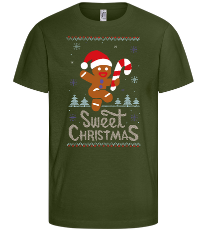 Gingerbread Man Design - Basic kids t-shirt_ARMY_front