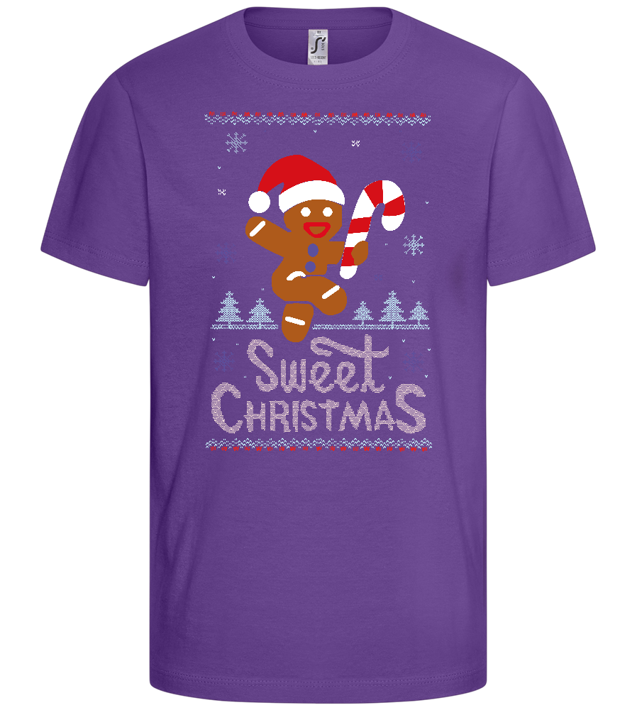 Gingerbread Man Design - Basic kids t-shirt_DARK PURPLE_front