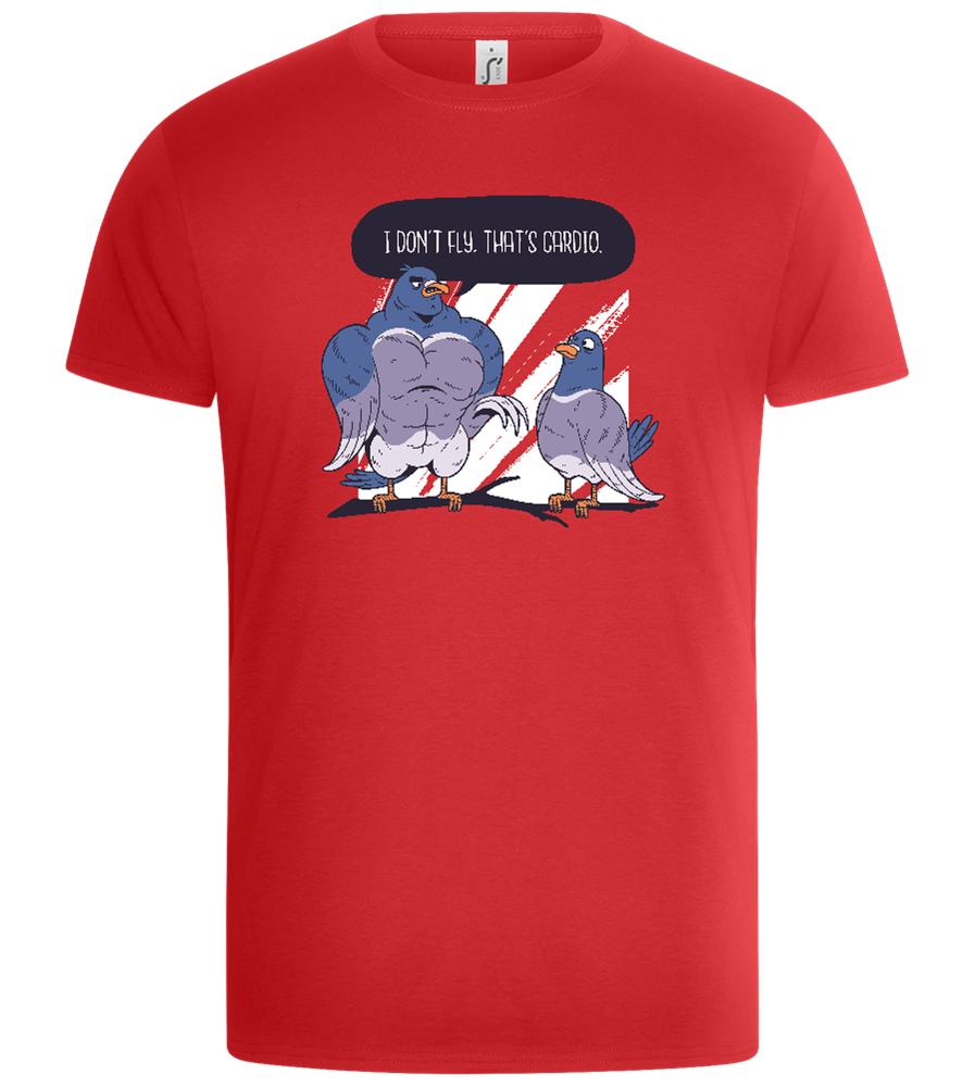 Anti Cardio Pigeon Design - Basic Unisex T-Shirt_RED_front