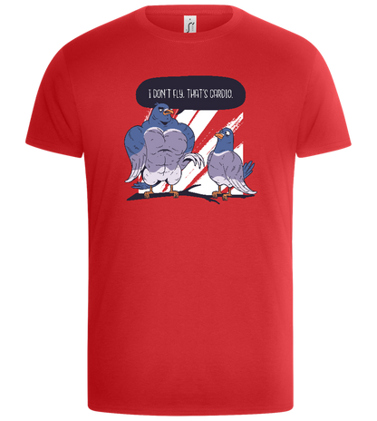 Anti Cardio Pigeon Design - Basic Unisex T-Shirt_RED_front