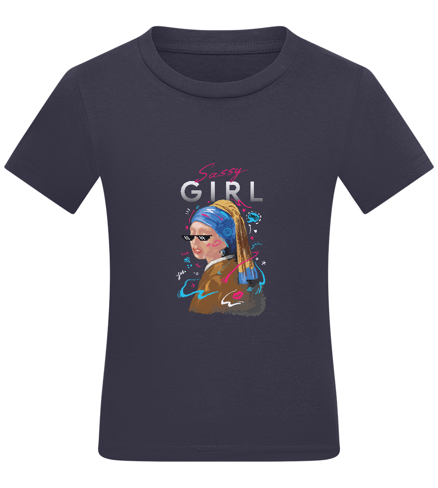 The Sassy Girl Design - Comfort kids fitted t-shirt_FRENCH NAVY_front