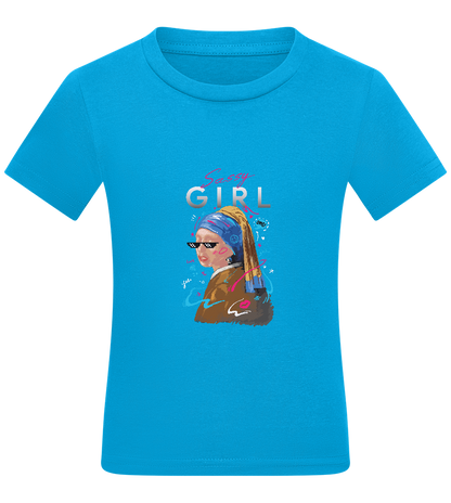 The Sassy Girl Design - Comfort kids fitted t-shirt_TURQUOISE_front