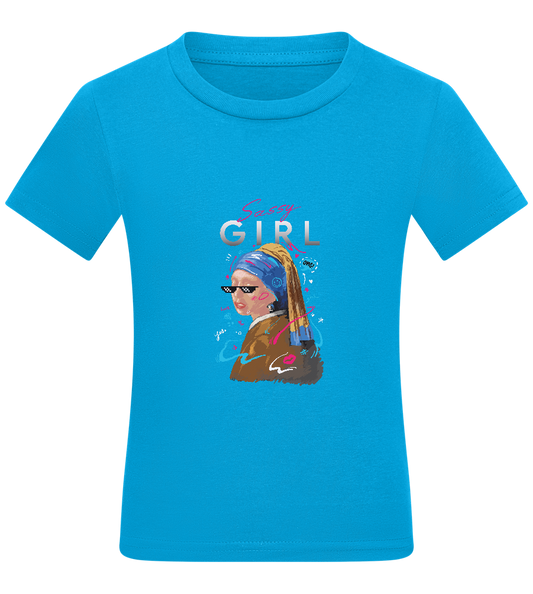 The Sassy Girl Design - Comfort kids fitted t-shirt_TURQUOISE_front