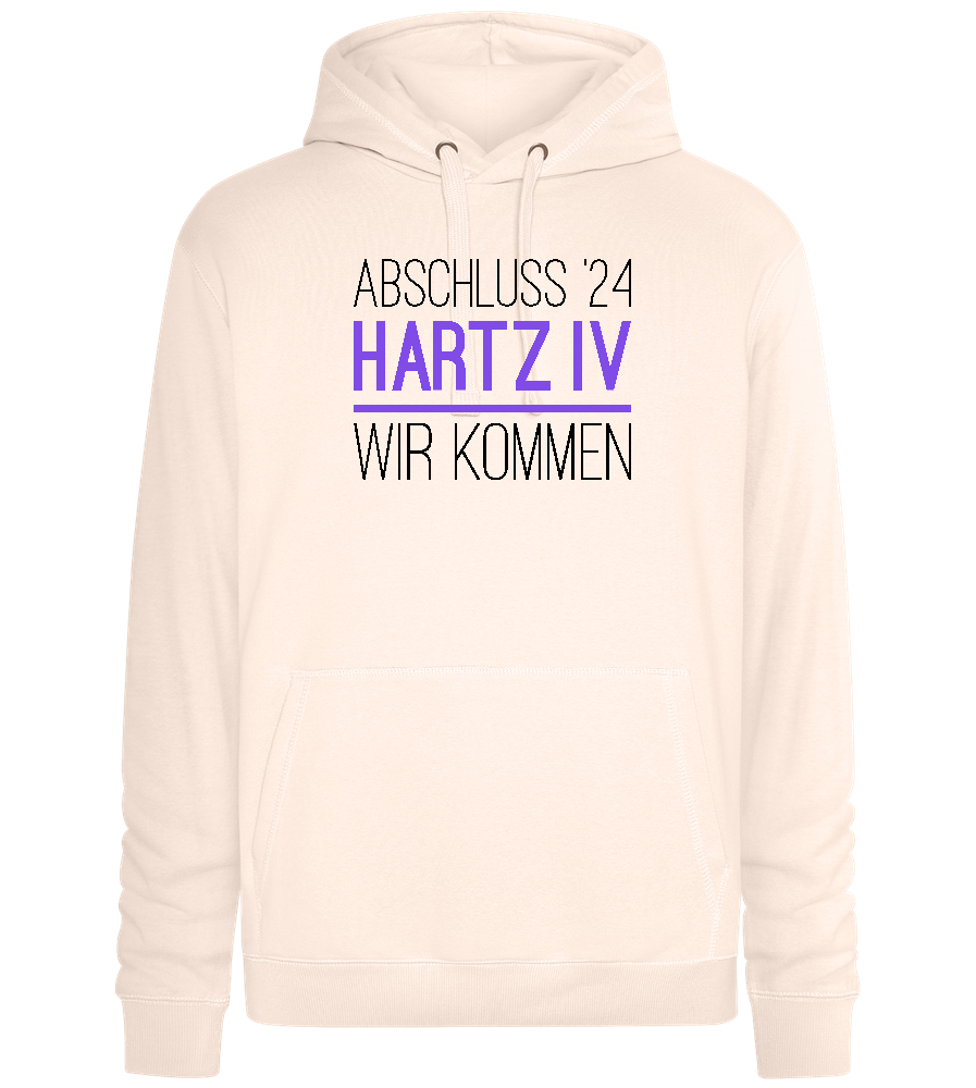 Abschluss '24 Hartz IV Design - Premium unisex hoodie_LIGHT PEACH ROSE_front