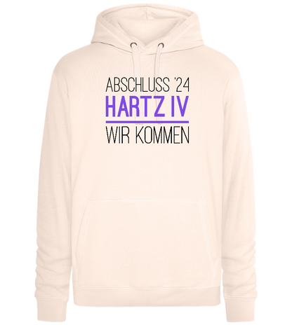 Abschluss '24 Hartz IV Design - Premium unisex hoodie_LIGHT PEACH ROSE_front