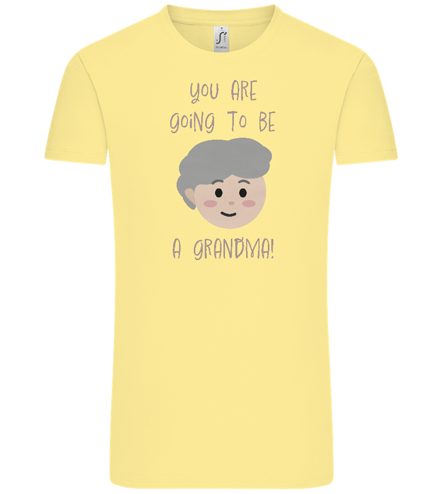 Going To Be A Grandma Design - Comfort Unisex T-Shirt_AMARELO CLARO_front