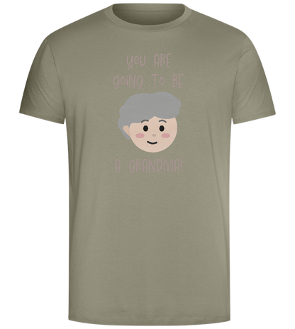 Going To Be A Grandma Design - Comfort Unisex T-Shirt_KHAKI_front