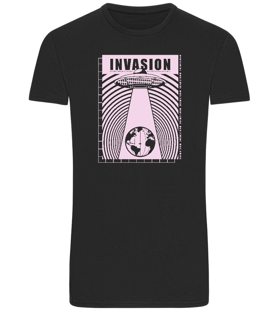 Invasion Ufo Design - Basic Unisex T-Shirt_DEEP BLACK_front