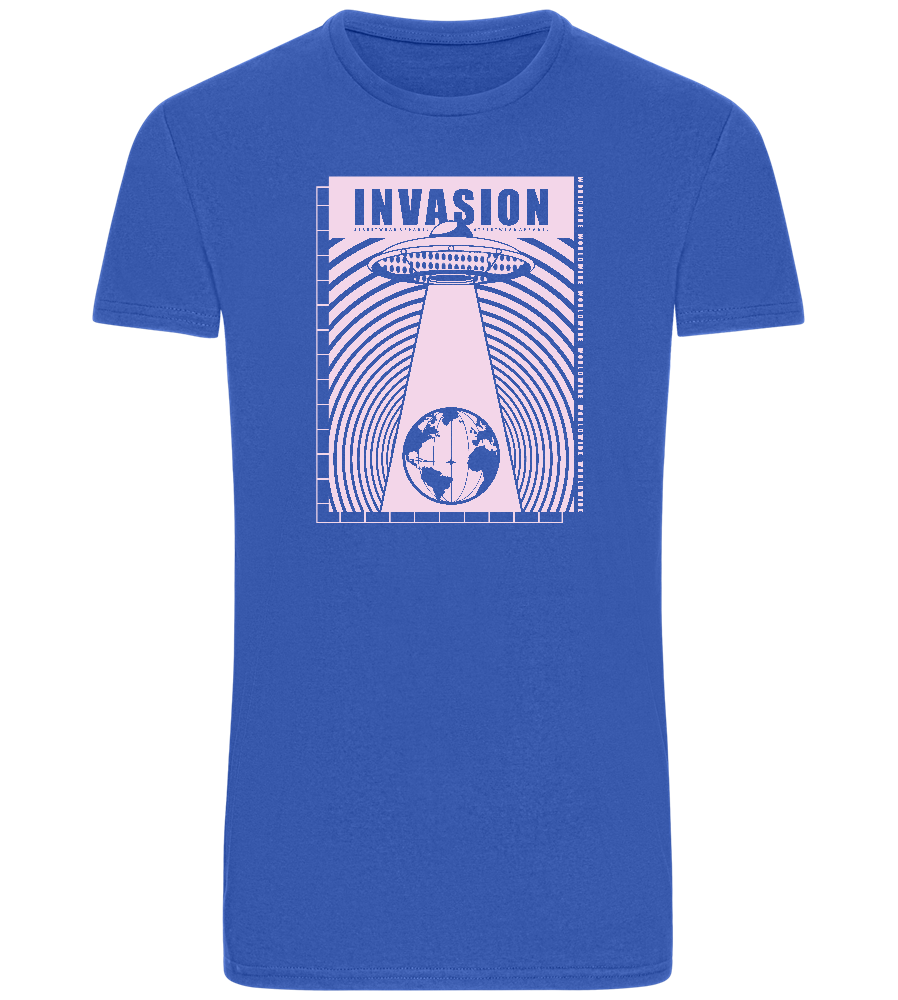 Invasion Ufo Design - Basic Unisex T-Shirt_ROYAL_front