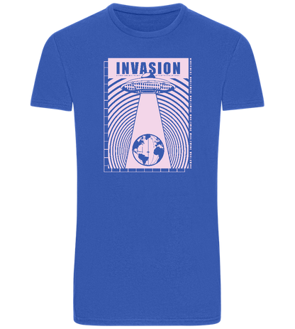 Invasion Ufo Design - Basic Unisex T-Shirt_ROYAL_front