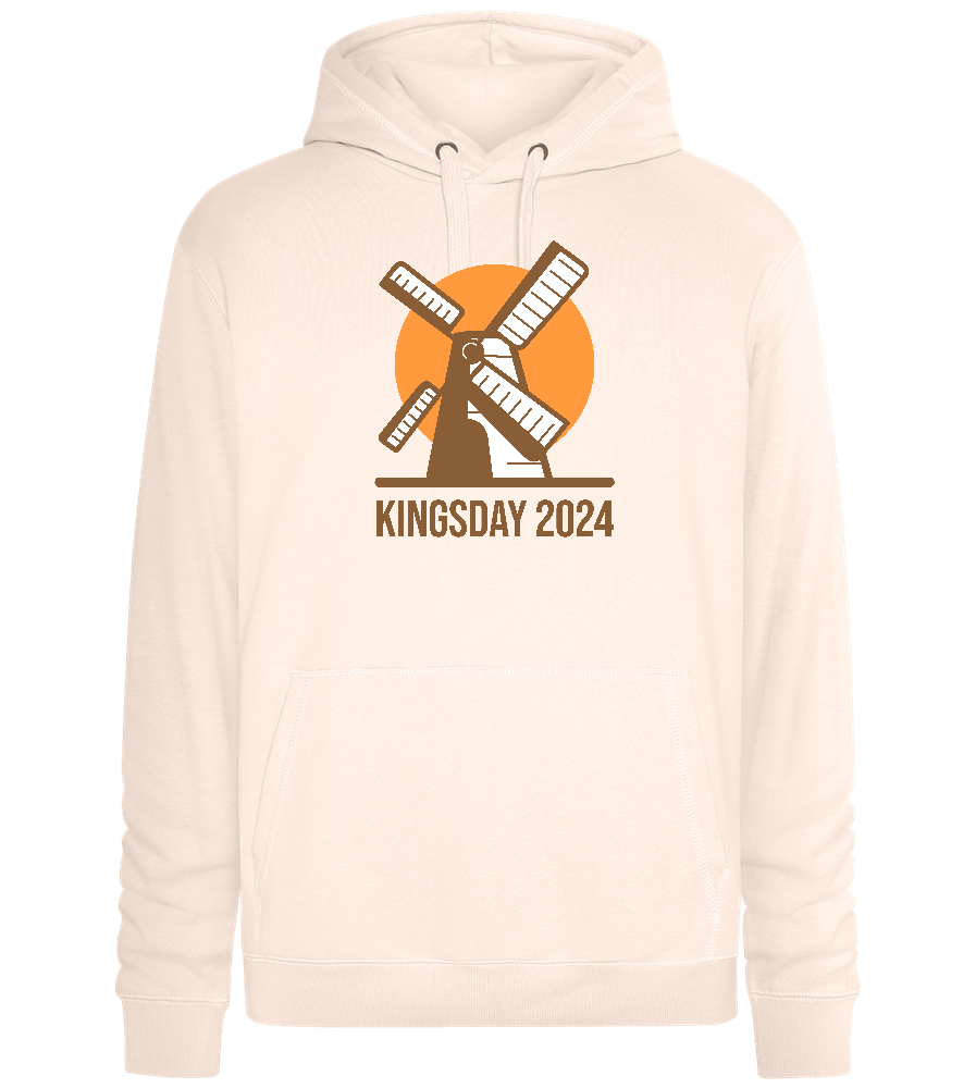 Koningsdag Windmolen Design - Premium unisex hoodie_LIGHT PEACH ROSE_front