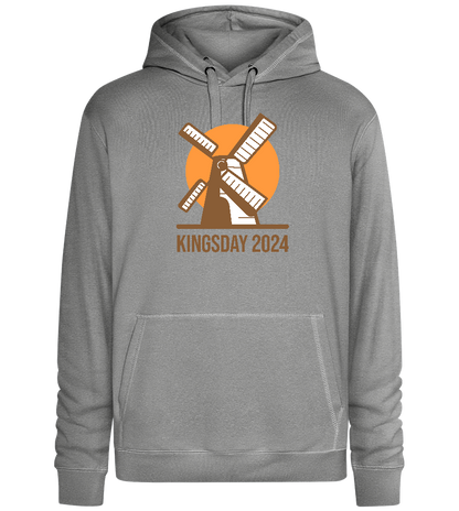 Koningsdag Windmolen Design - Premium unisex hoodie_ORION GREY II_front