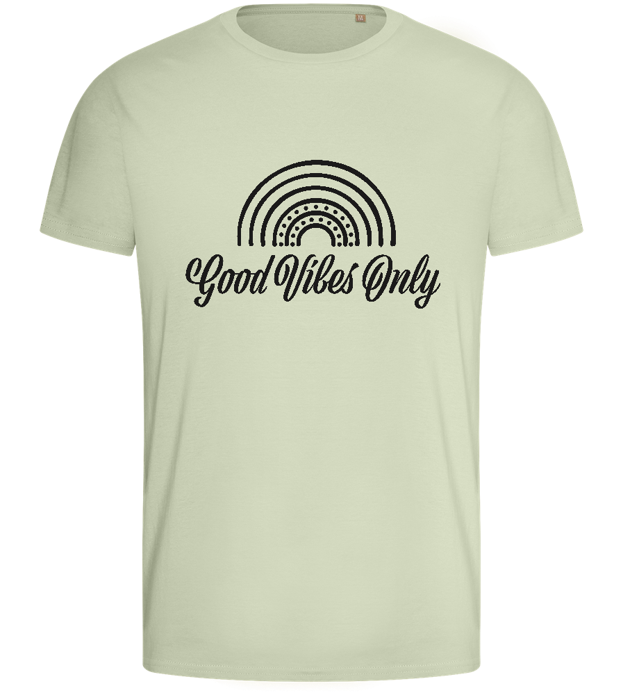 Good Vibes Only Design - Basic men's fitted t-shirt_SILESTONE_front