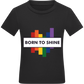 Born to Shine Design - Comfort kids fitted t-shirt_DEEP BLACK_front