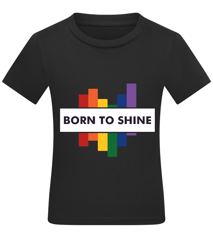 Born to Shine Design - Comfort kids fitted t-shirt_DEEP BLACK_front