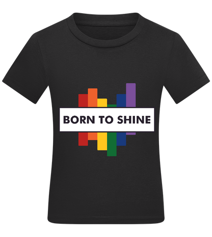 Born to Shine Design - Comfort kids fitted t-shirt_DEEP BLACK_front