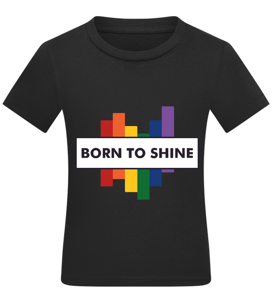 Born to Shine Design - Comfort kids fitted t-shirt_DEEP BLACK_front