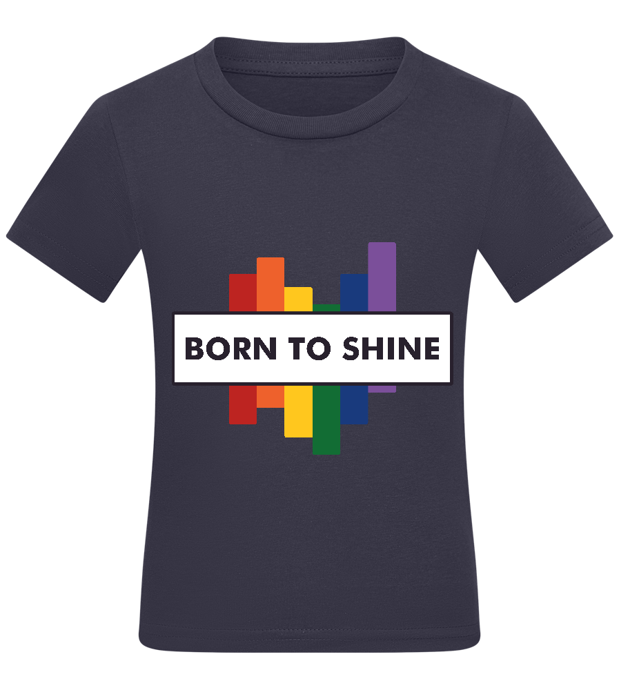 Born to Shine Design - Comfort kids fitted t-shirt_FRENCH NAVY_front