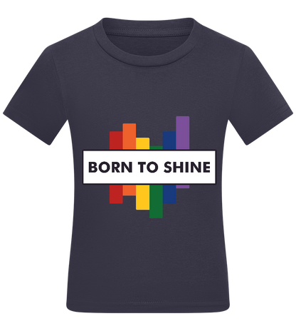 Born to Shine Design - Comfort kids fitted t-shirt_FRENCH NAVY_front