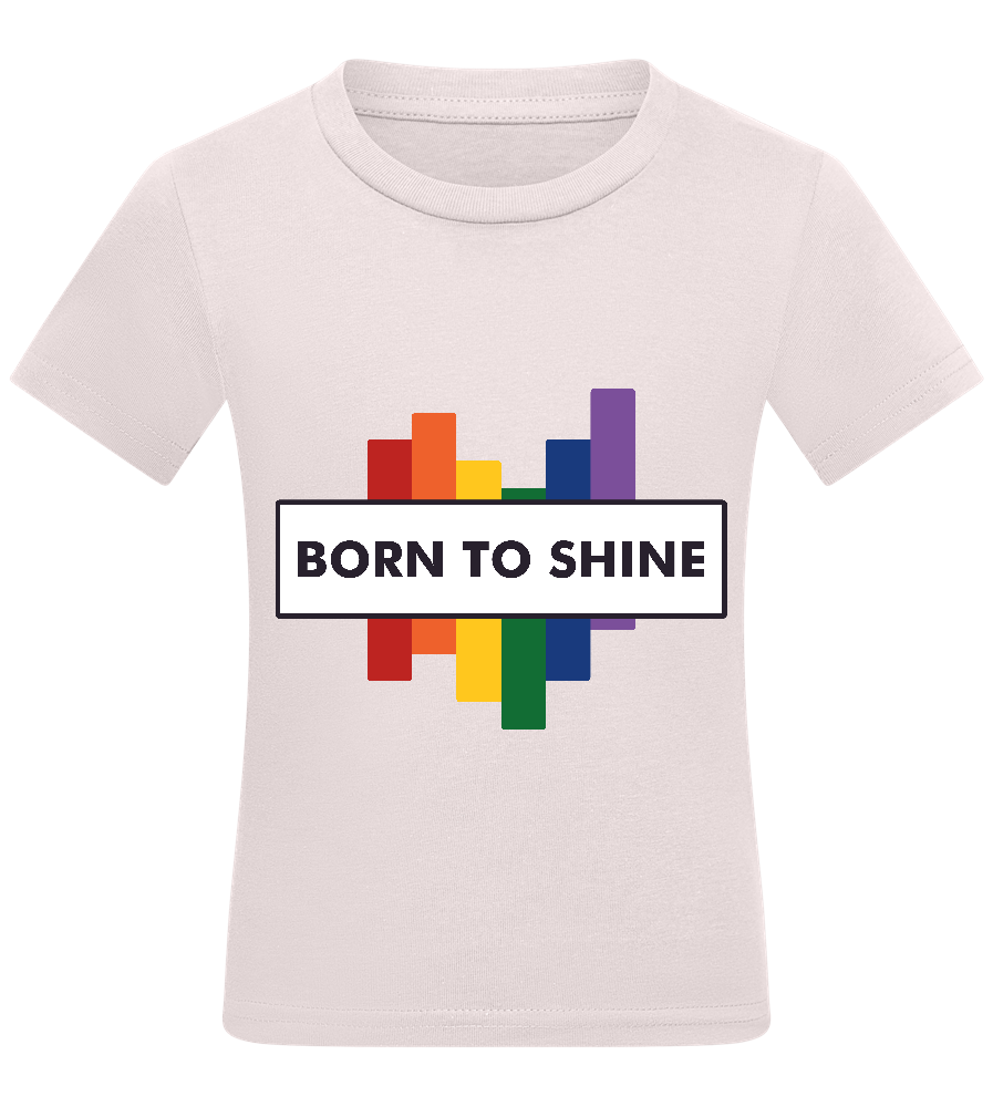 Born to Shine Design - Comfort kids fitted t-shirt_LIGHT PINK_front