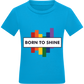 Born to Shine Design - Comfort kids fitted t-shirt_TURQUOISE_front