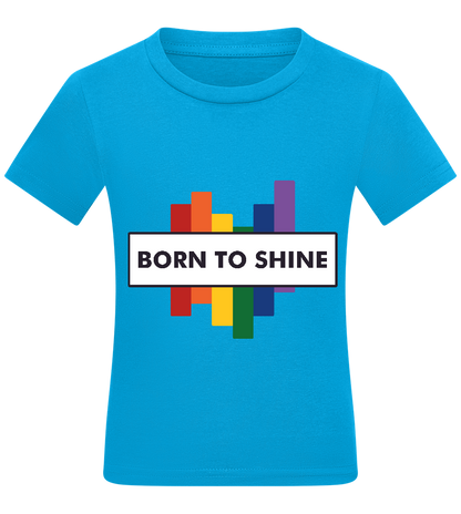 Born to Shine Design - Comfort kids fitted t-shirt_TURQUOISE_front