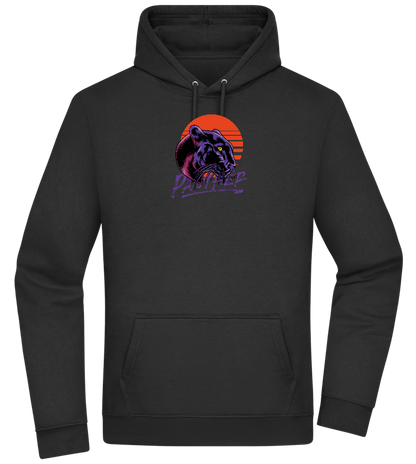 Retro Panther Design - Premium Essential Unisex Hoodie_BLACK_front