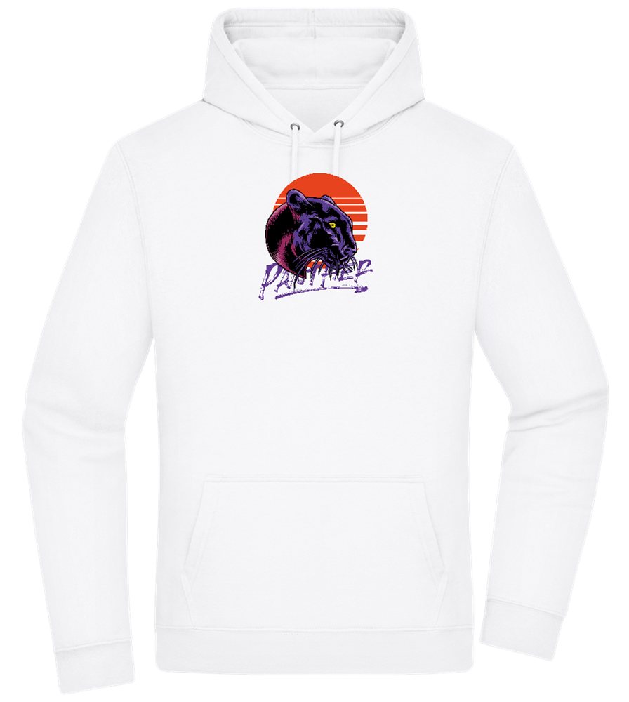 Retro Panther Design - Premium Essential Unisex Hoodie_WHITE_front