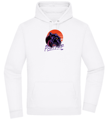 Retro Panther Design - Premium Essential Unisex Hoodie_WHITE_front