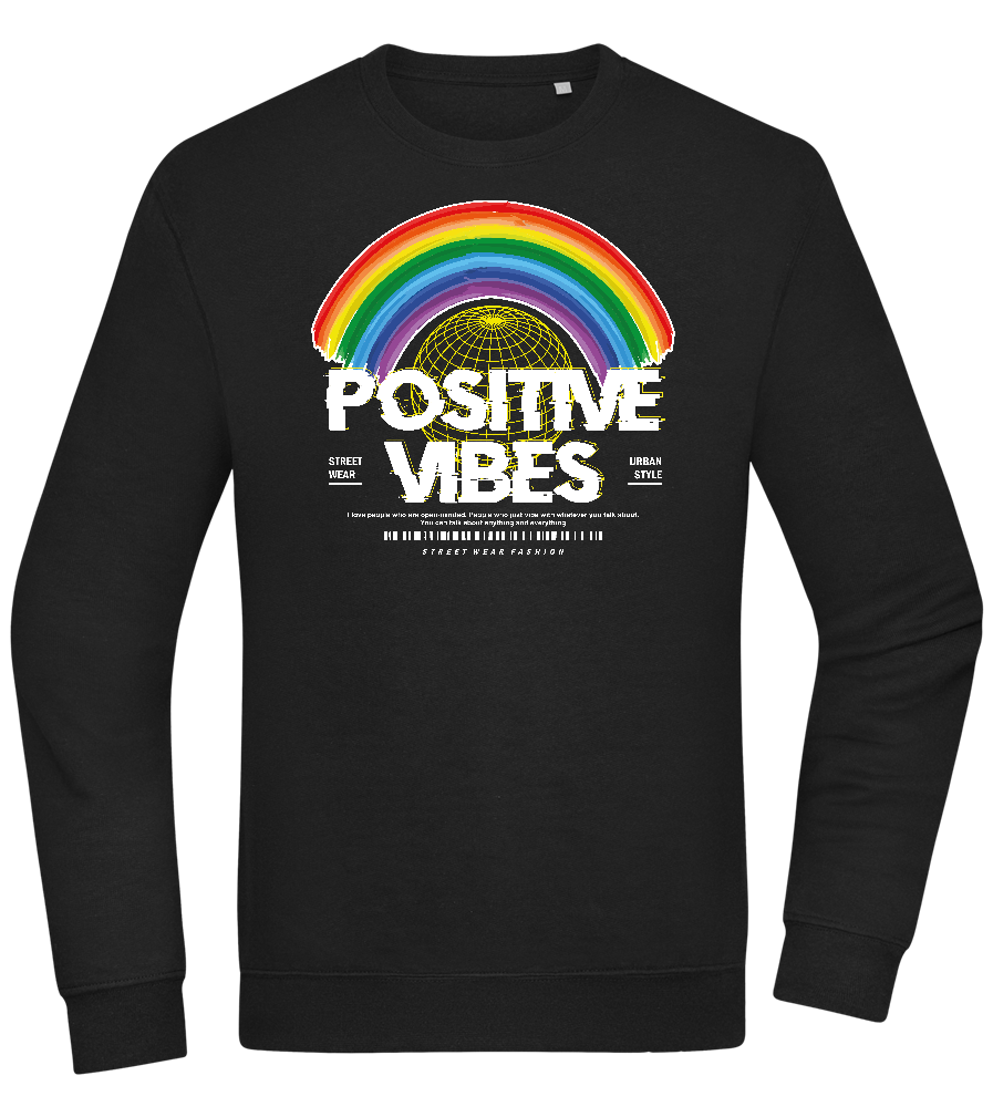 Positive Vibes Design - Comfort Essential Unisex Sweater_BLACK_front