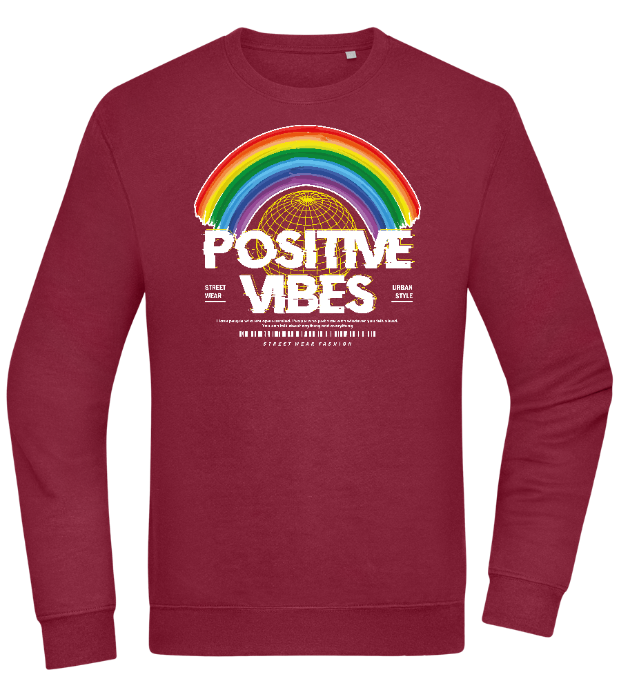 Positive Vibes Design - Comfort Essential Unisex Sweater_BORDEAUX_front