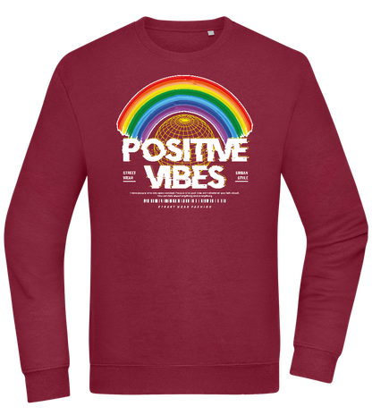 Positive Vibes Design - Comfort Essential Unisex Sweater_BORDEAUX_front