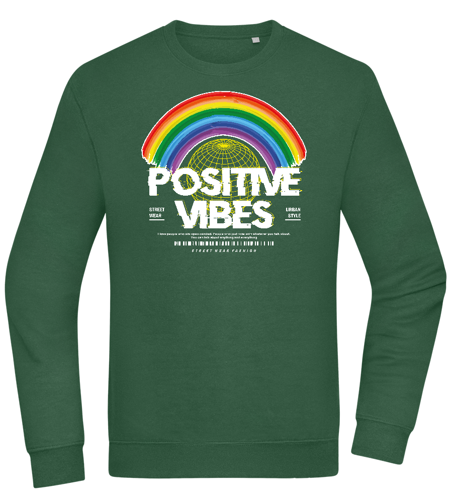 Positive Vibes Design - Comfort Essential Unisex Sweater_GREEN BOTTLE_front