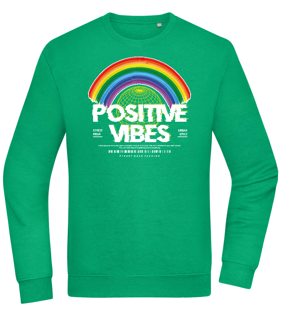 Positive Vibes Design - Comfort Essential Unisex Sweater_MEADOW GREEN_front