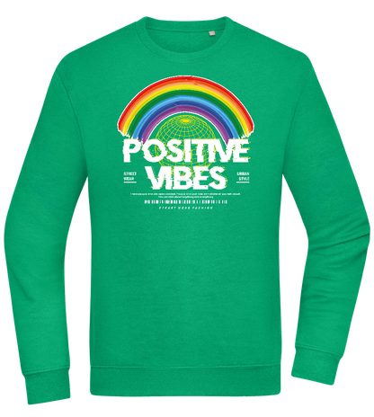 Positive Vibes Design - Comfort Essential Unisex Sweater_MEADOW GREEN_front