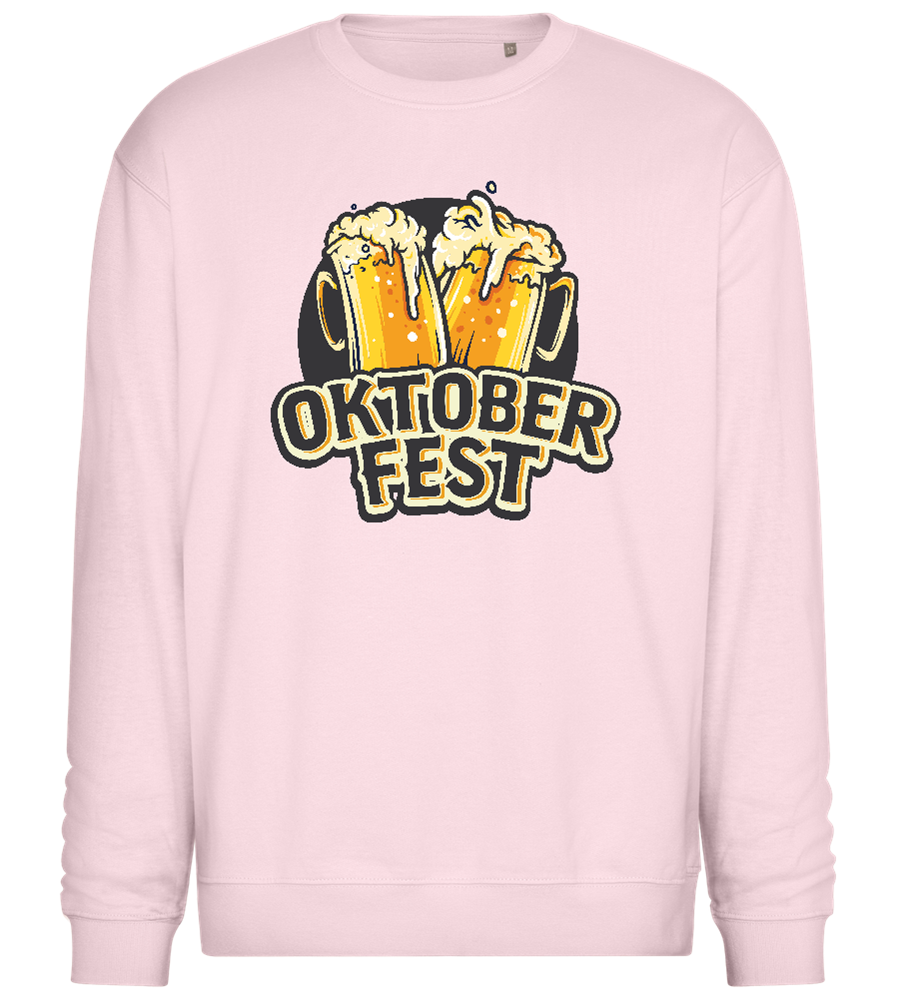 Oktoberfest Beers Design - Comfort Essential Unisex Sweater_LIGHT PEACH ROSE_front