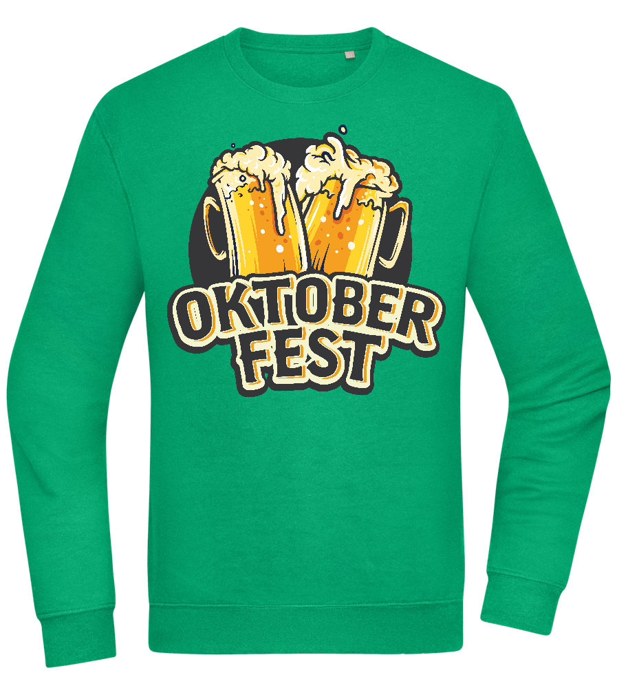 Oktoberfest Beers Design - Comfort Essential Unisex Sweater_MEADOW GREEN_front